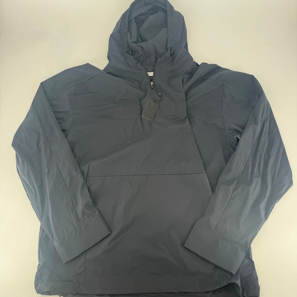 Black Clover Mens 1/4 Zip Wind Shirt Hooded Pullover Jacket Black LG New
